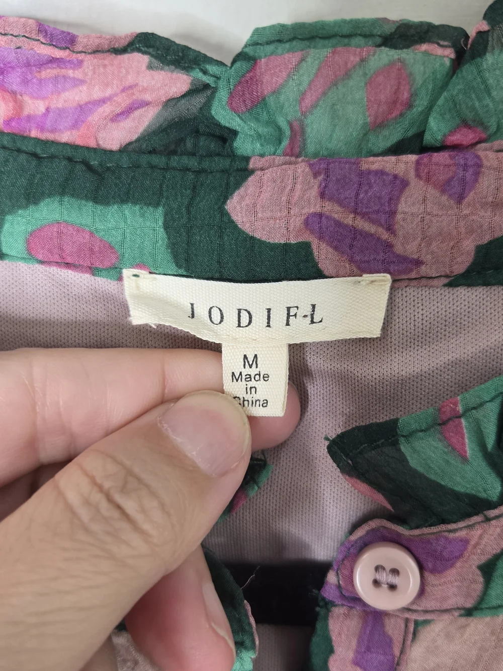 Jodiful Colorful Flower Pattern Button Up Blouse - Picture 2 of 9